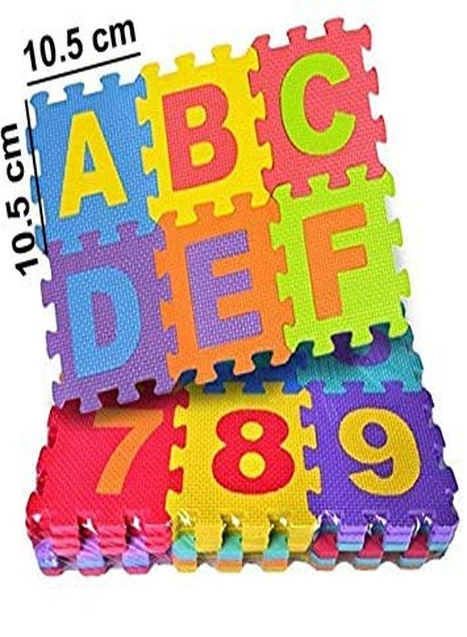 Asera Mini Puzzle Foam Mat for Kids,Interlocking Learning Alphabet and Number Mat for Kids (36 Pcs) - Image 2